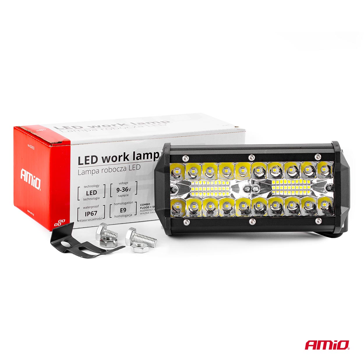 Proiector LED pentru Off-Road, ATV, SSV, cu doua fluxuri de lumina, culoare 6500K, 120W, tensiune 9 - 36V, dimensiuni 170 x 74 x 63 mm-9