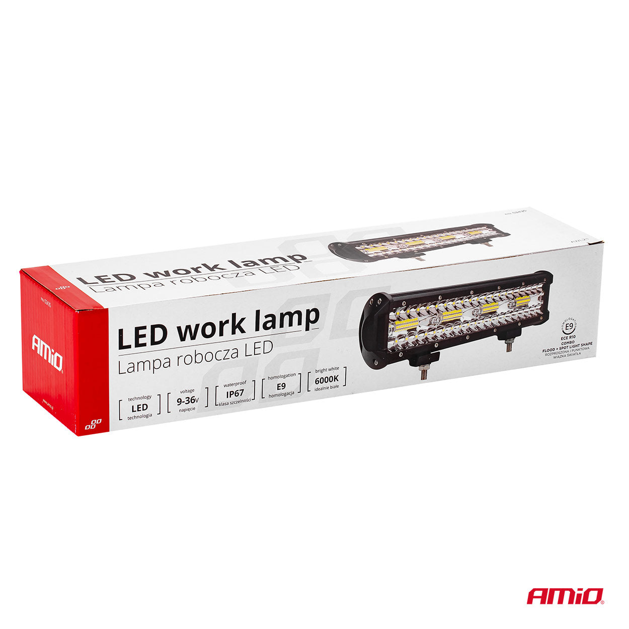 Proiector LED pentru Off-Road, ATV, SSV, culoare 6500K, 6400 lm, tensiune 9 - 36V, dimensiuni 300 x 74 mm-10