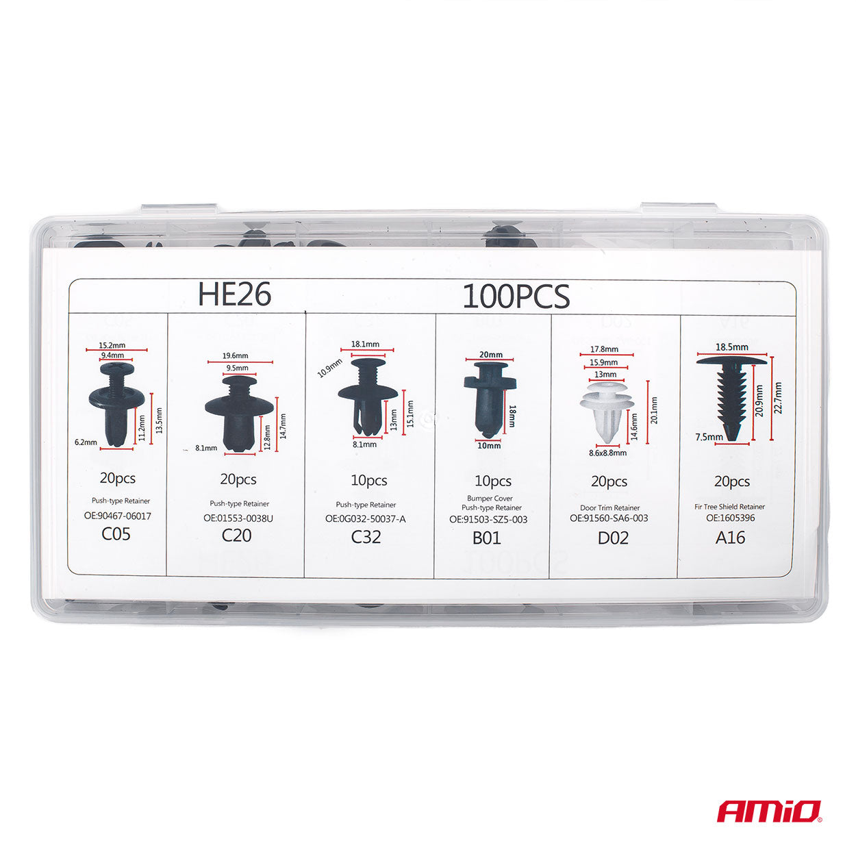 Set cleme - clipsuri reconditionare auto, 100 piese, diferite modele-8