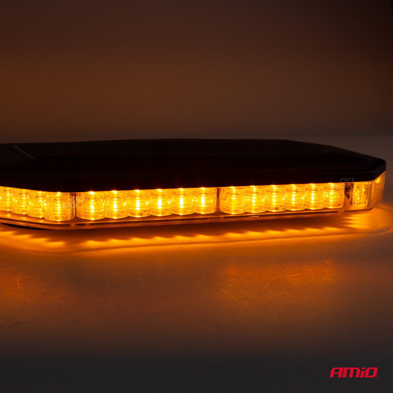 Rampa luminoasa girofar, culoare Orange, alimentare 12/24V, 48 LED-uri, protectie IP56, montaj cu magnet-1