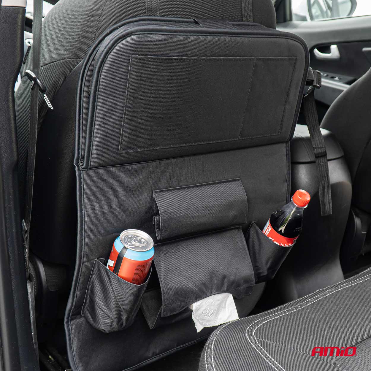 Organizator auto cu masa rabatabila, montaj pe spatarul scaunului-1