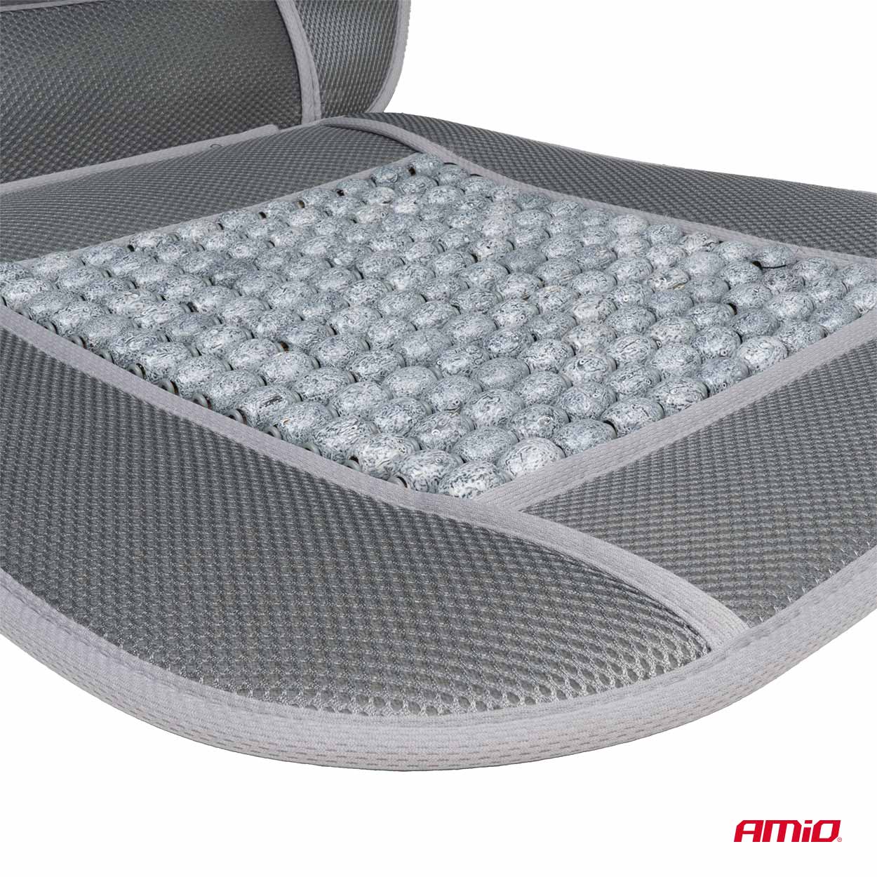 Husa scaun auto cu bile de masaj si suport lombar, dimensiuni 110 x 46 cm, culoare Gri-6