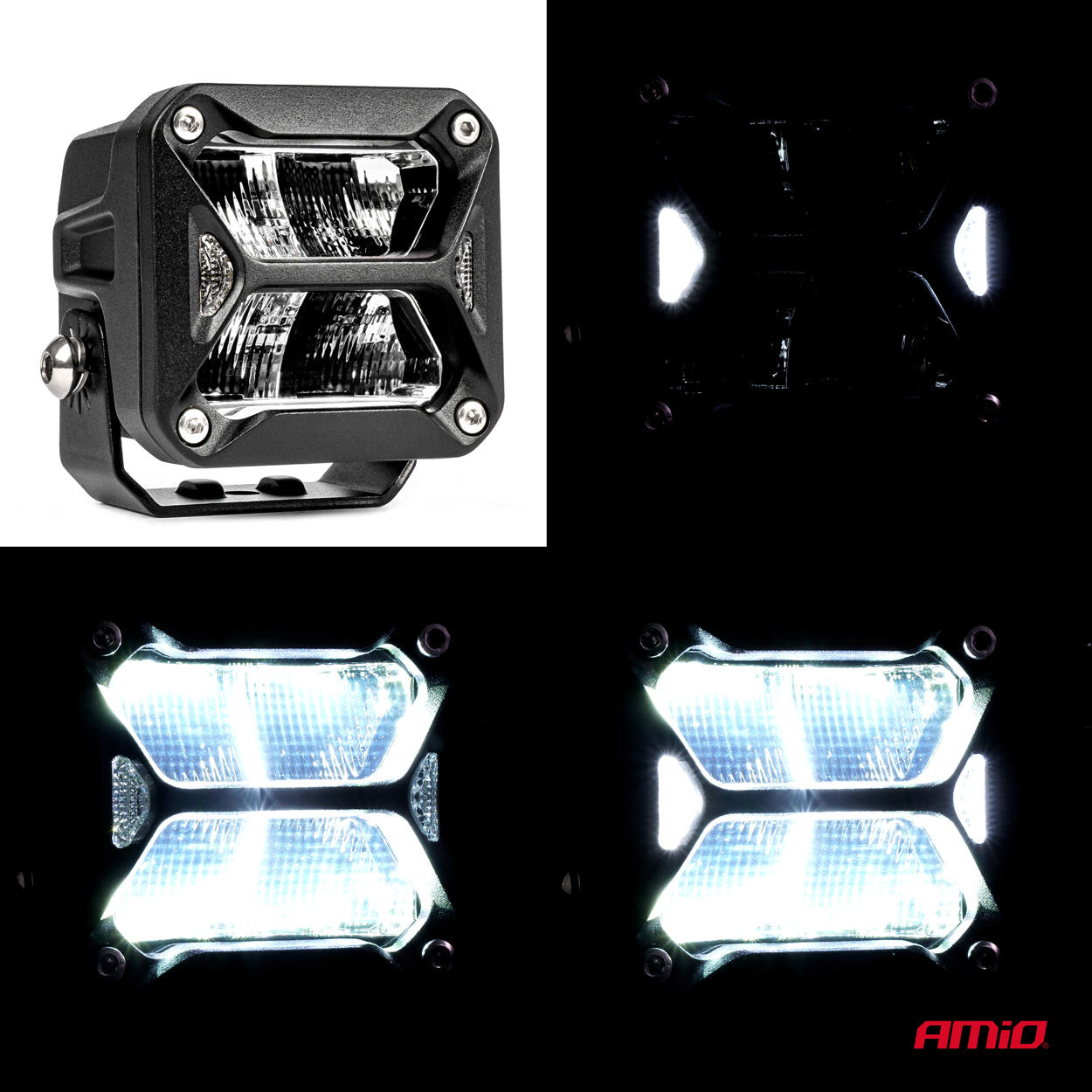 Proiector LED "PRO SERIES" cu doua functii pentru Off-Road, ATV, SSV, putere 18W, 1800lm, culoare 6000K, tensiune 10-30V, dimensiuni 82 x 78 x 76 mm-6