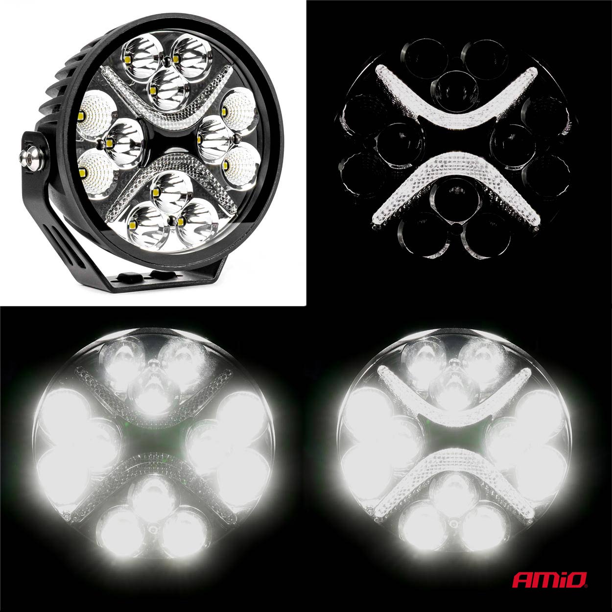 Proiector LED "PRO SERIES" cu doua functii pentru Off-Road, ATV, SSV, putere 54W, 7200lm, culoare 6000K, tensiune 10-30V, dimensiuni 140 x 140 x 61 mm-6