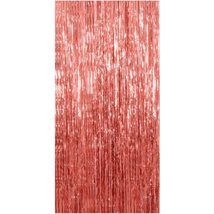 Perdea Franjurata, Flippy, Model Decor Petrecere, pentru Fundal de Poze, Amenajare Colorata a Petrecerii, Dimensiune 100x200 cm, Rose Gold-0