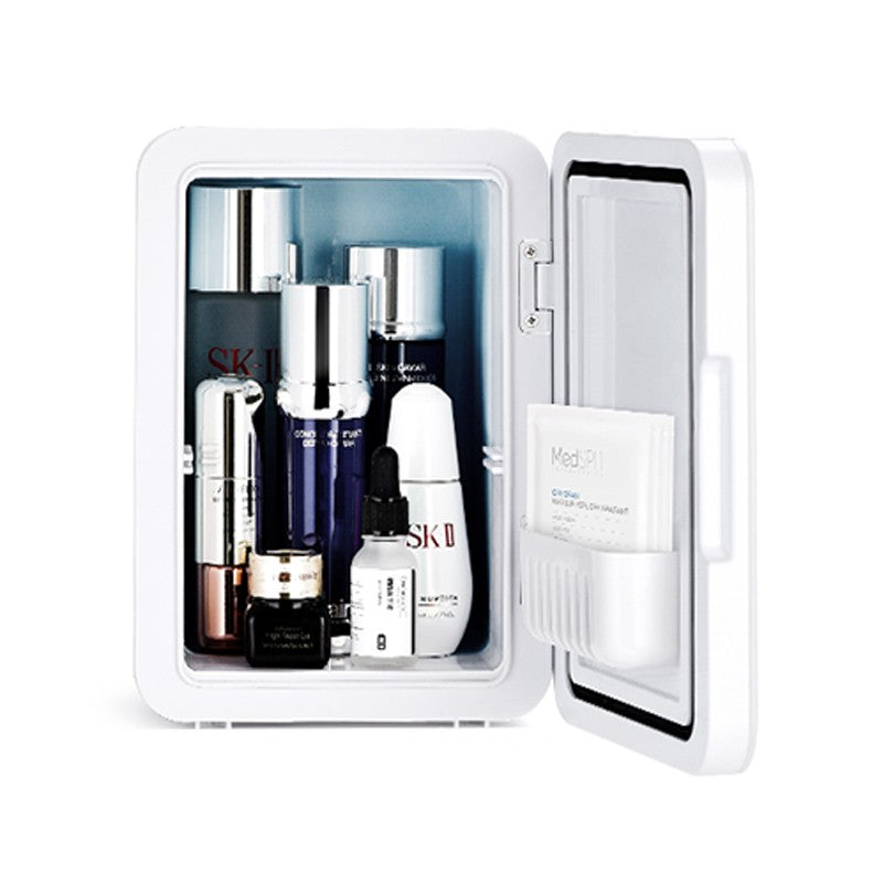 Mini frigider cosmetice, Flippy, dubla functie de incalzire/racire, portabil, 12L, alb-1