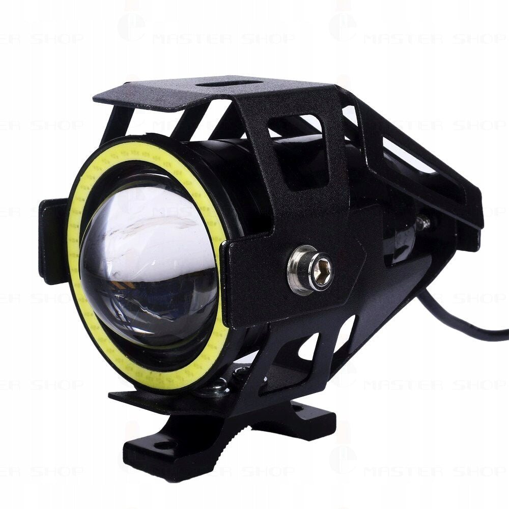 Proiector LED cu Lupa, Angel Eye ALB si Devil Eye RED, alimentare 12V, pentru Off-Road, ATV, SSV, UTV-1