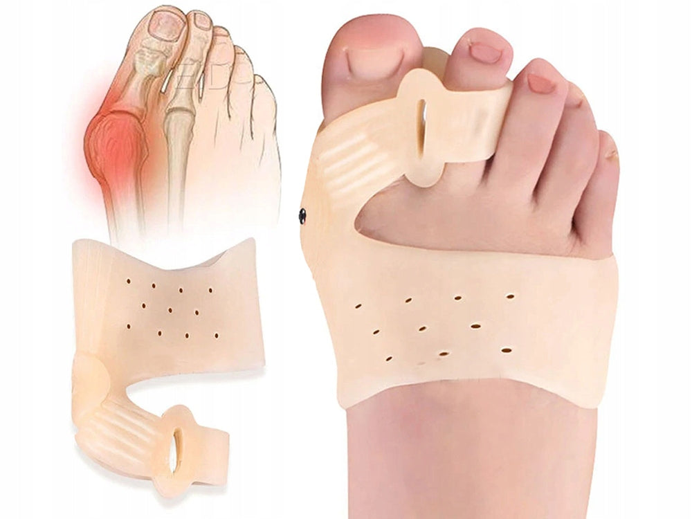 Separator Degete cu Gel și Orteză cu Magnet pentru Hallux Valgus - 2 buc