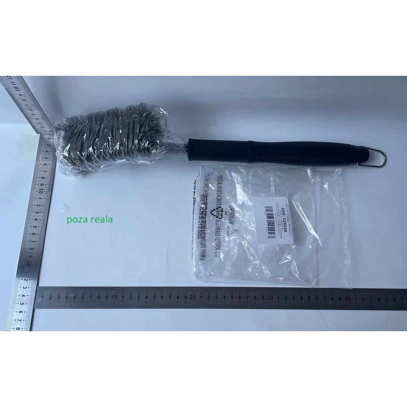 Perie de Sarma pentru Gratar, Flippy, Maner 45 cm, din Otel inoxidabil, 45X7X10, Negru-1