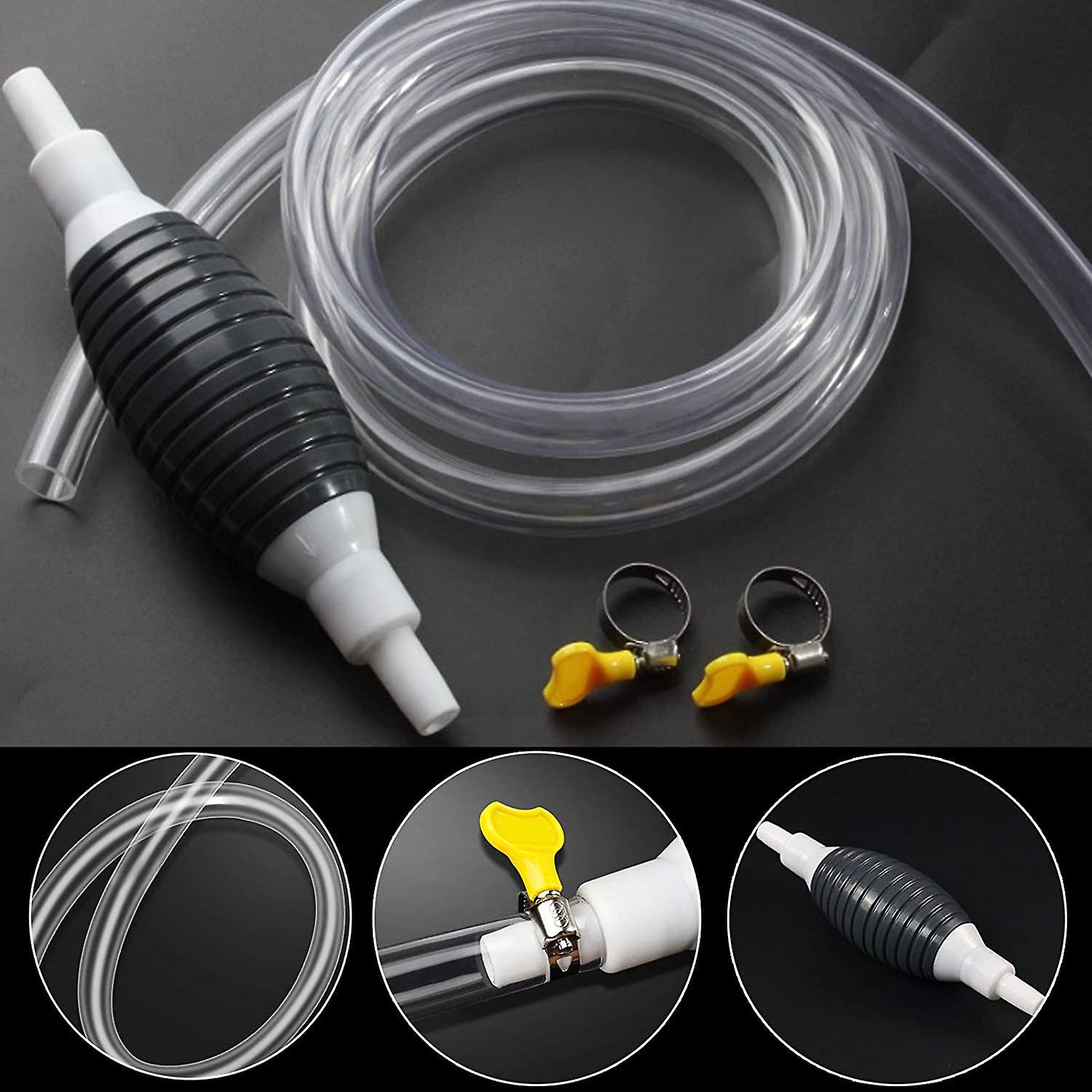 Ofertă 1+1 – Pompă manuală tip sifon pentru transfer lichide, cu furtun 2 m