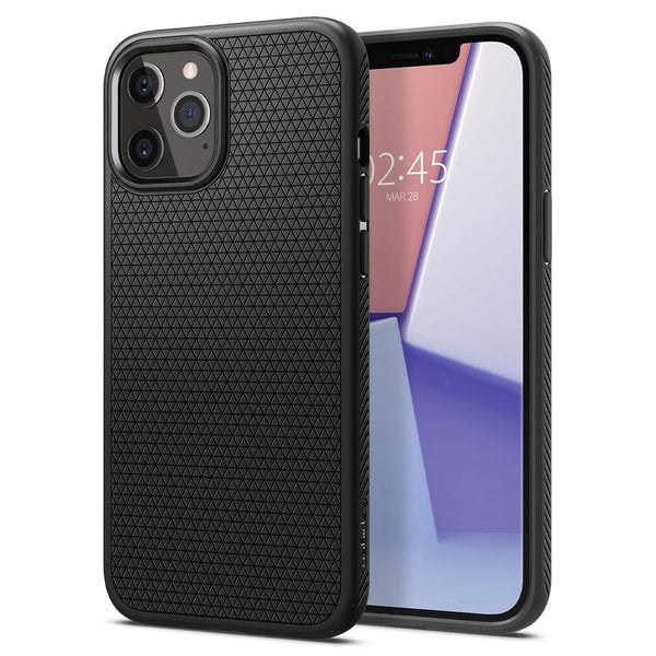Husa Spigen Liquid Air Case for iPhone 12 / iPhone 12 Pro - Matte Black