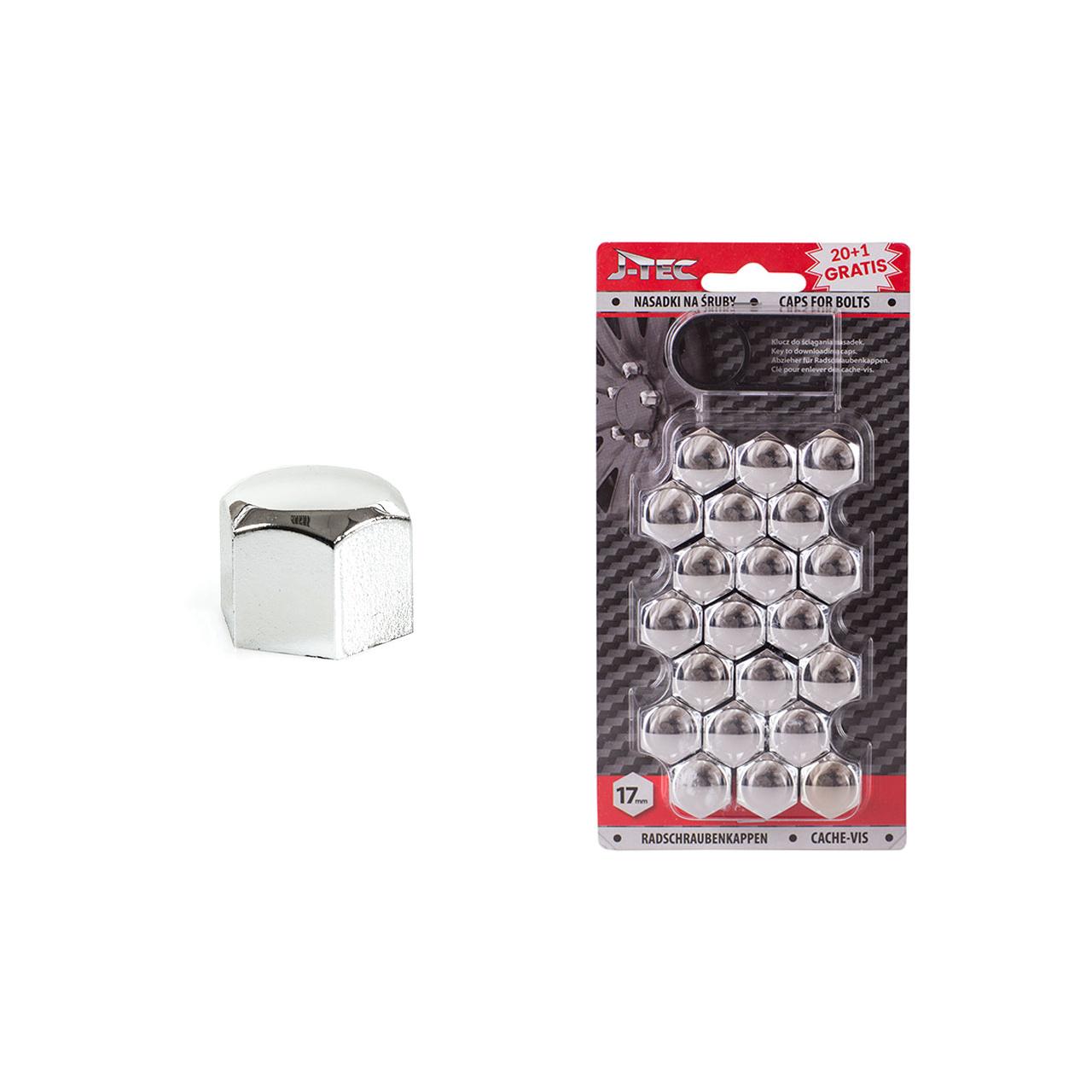 Set capace prezoane 17 mm, culoare Crom-0