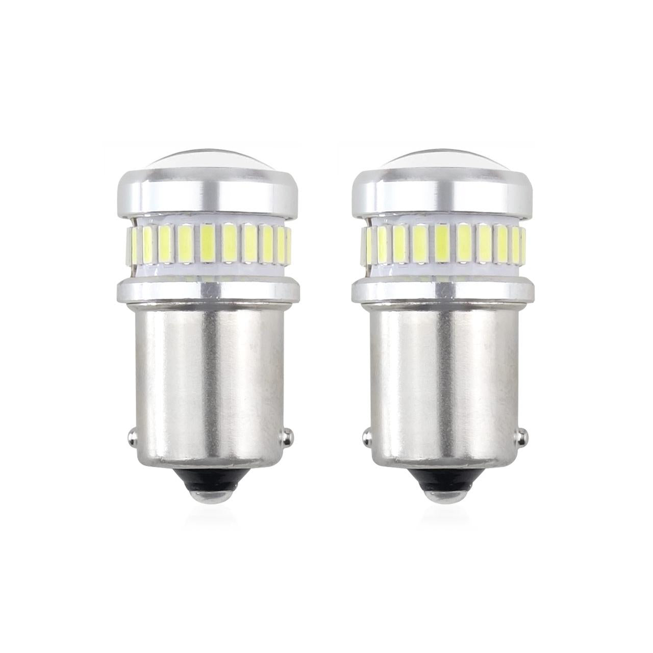 Set becuri auto cu LED CANBUS compatibil P21 R5W/R10W 30 SMD Alb 12V/24V, destinat competitiilor auto sau off-road-0