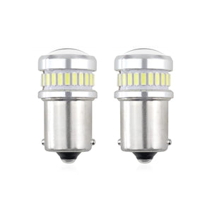 Set becuri auto cu LED CANBUS compatibil P21 R5W/R10W 30 SMD Alb 12V/24V, destinat competitiilor auto sau off-road-0