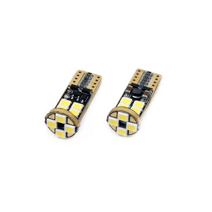 Set becuri auto cu LED CANBUS compatibil T10e W5W 12 SMD Alb 12/24V, destinat competitiilor auto sau off-road-0