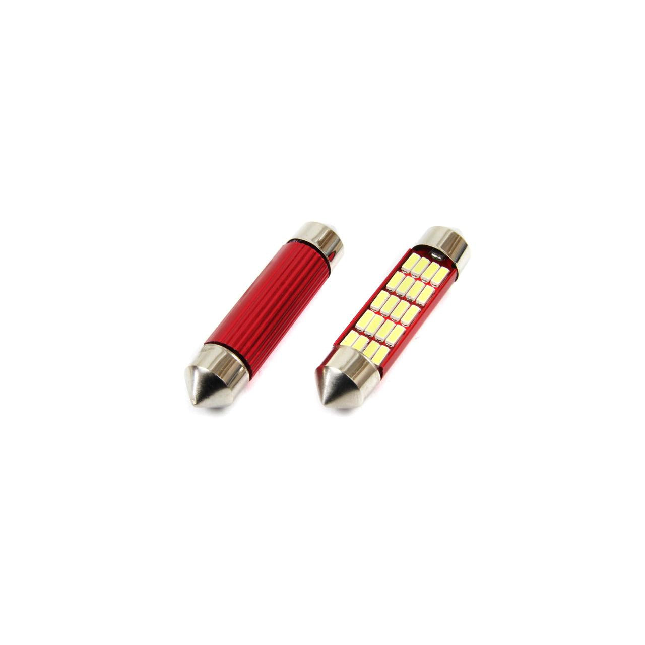 Set becuri auto cu LED CANBUS sofit compatibil C5W 20 SMD 41mm Alb 12/24V, destinat competitiilor auto sau off-road-0