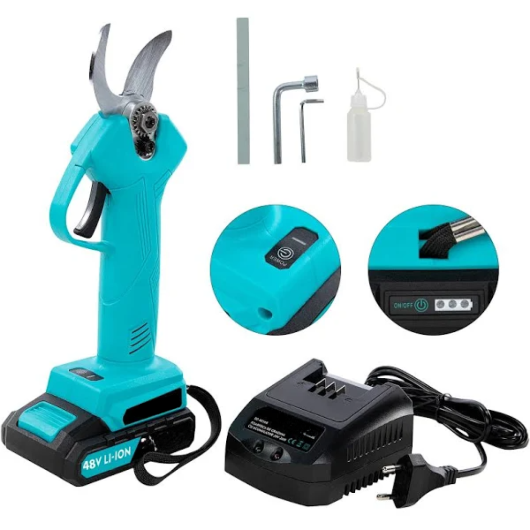 Foarfecă Electrică OEM pentru Grădină cu 2 Acumulatori, 48V, 8Ah