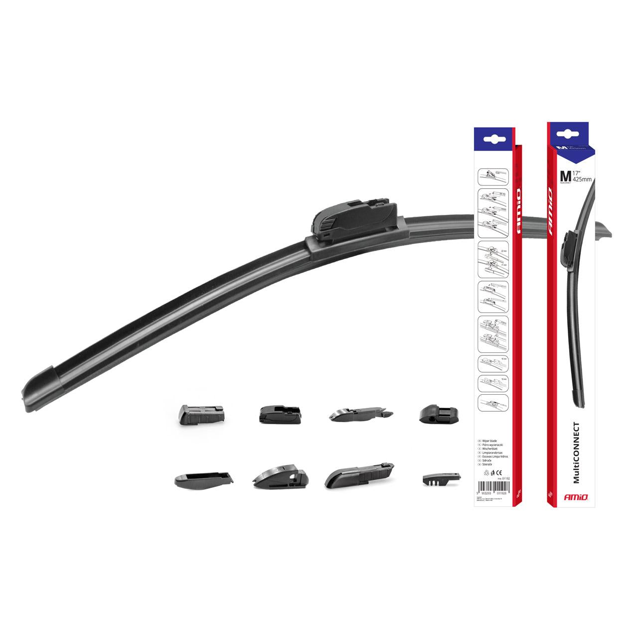 Stergator parbriz FLAT cu 8 adaptoare 15 "(380mm) Multiconnect-0