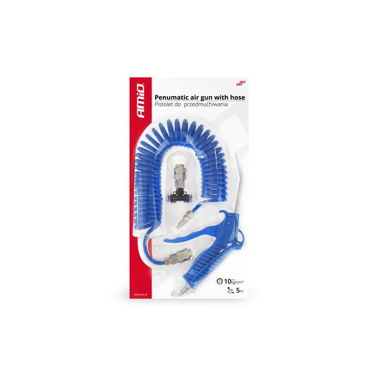 Set de suflat cu pistol, furtun spiralat, cuplaje, 10ATM-1