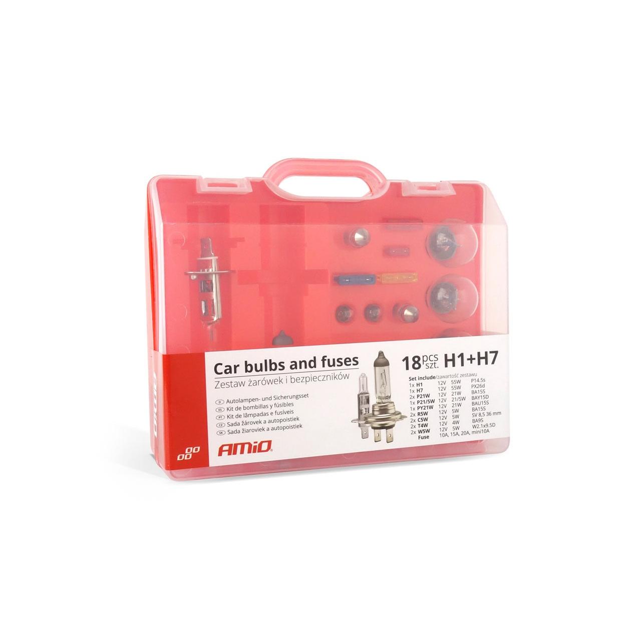 Set rezerva becuri si sigurante 19 buc H1 si H7-0