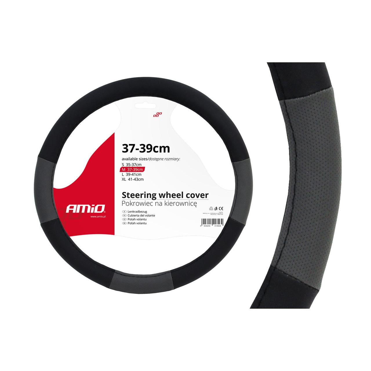 Husa volan negru + gri SWC-05-M (37-39cm)-0