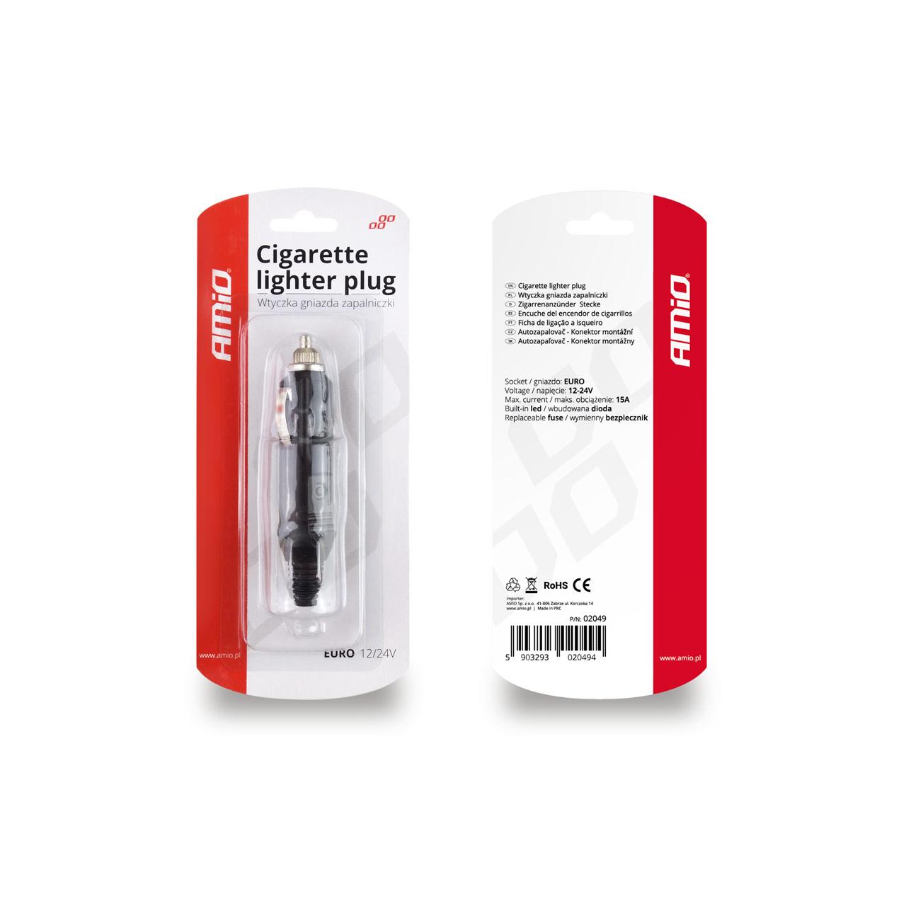 Mufa bricheta EURO 12 / 24V cu LED-1