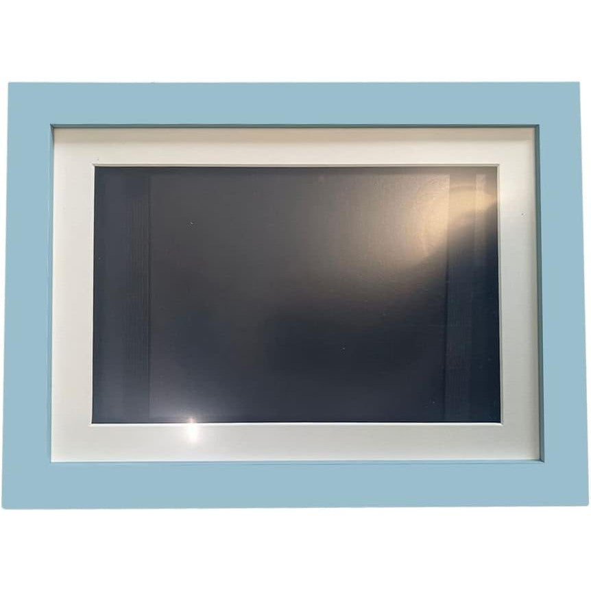 Rama Foto Flippy, cu Magnet, din Lemn, cu Spatiu Pentru Depozitare, Pentru Desene si Picturi A4, Sticla Securizata, Rama MDF, 21x30 cm, Albastru-8