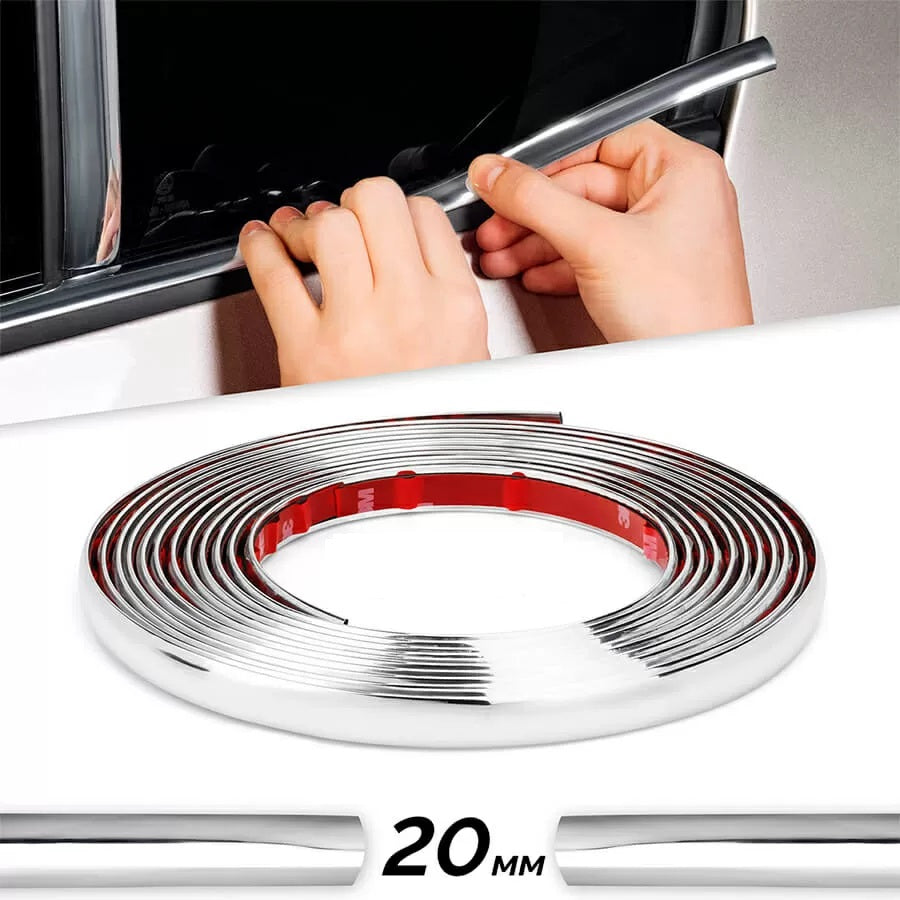 Rola Ornament autoadeziv, 20mm x 15m, culoare Crom SILVER-0