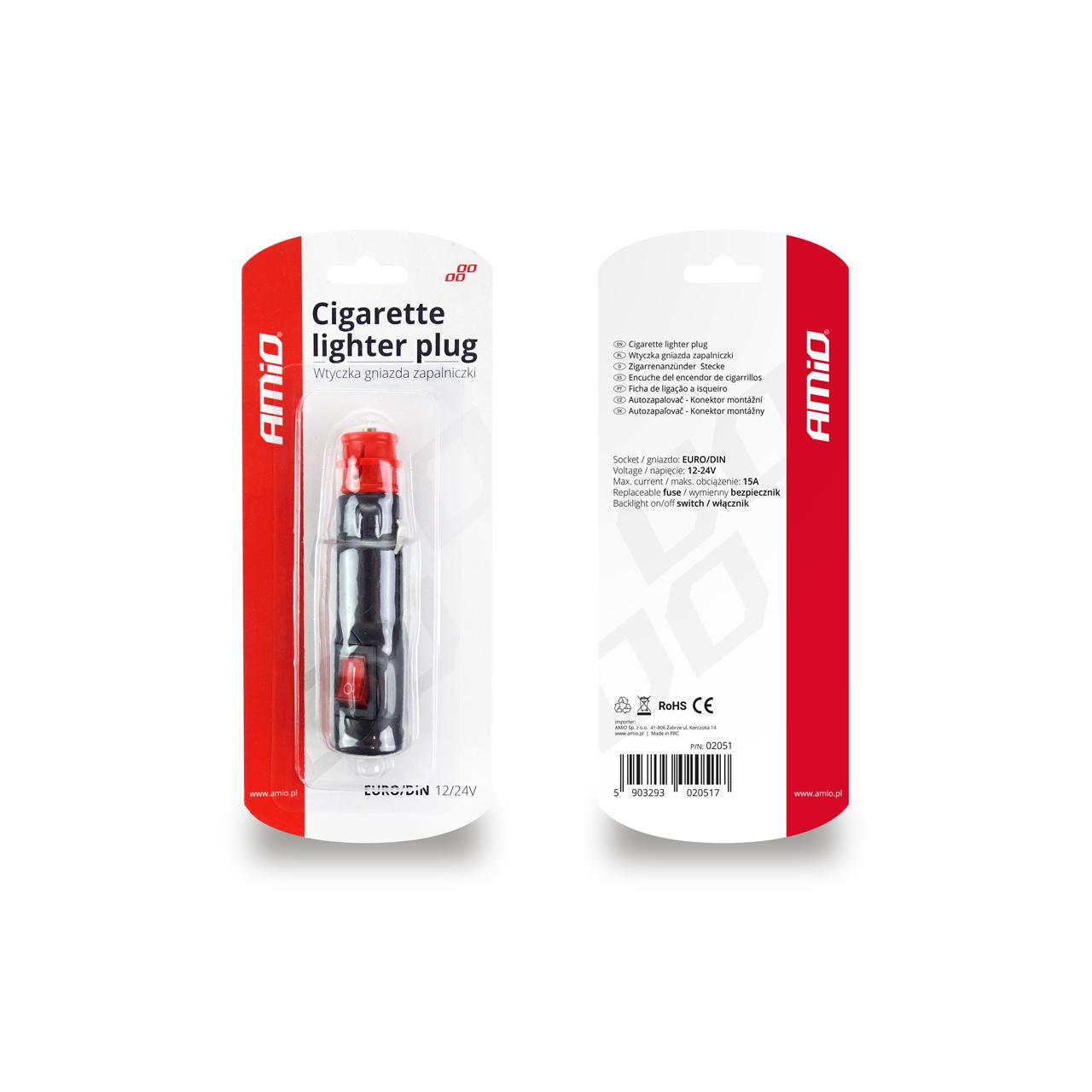 Fisa bricheta cu comutator EURO / DIN 12 / 24V-1