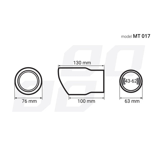 Ornament toba esapament din otel inoxidabil MT 017BLC-1