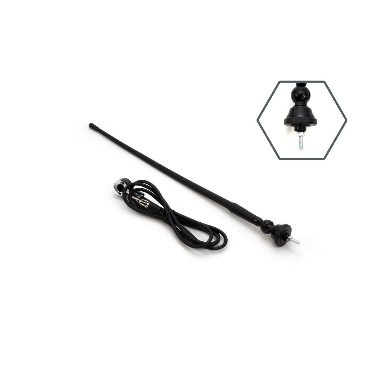 Antena radio auto universala 34cm cu adaptor 5mm ANT02-1