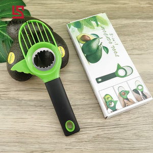 Cutit 3in1 pentru Avocado, Flippy, Maner Lung, Verde-0