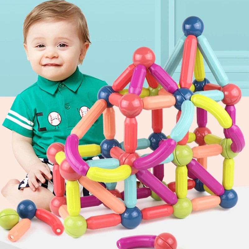 Set de Construcție 3D Magnetic, 3+ Ani, 100 Piese