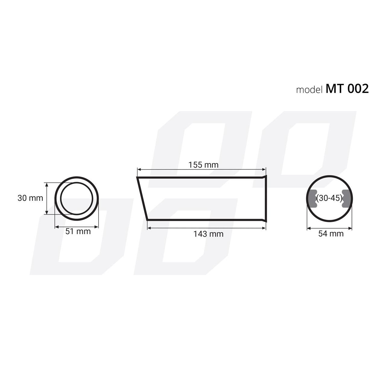 Ornament toba esapament din otel inoxidabil MT 002-2