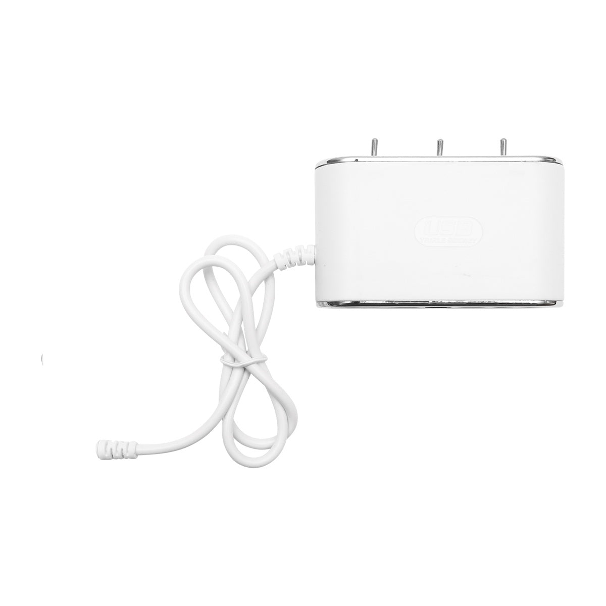 Adaptor bricheta auto tripla 12/24V, iluminata LED, cu intrerupator individual si 1 port USB, 5V, 2.1A-3