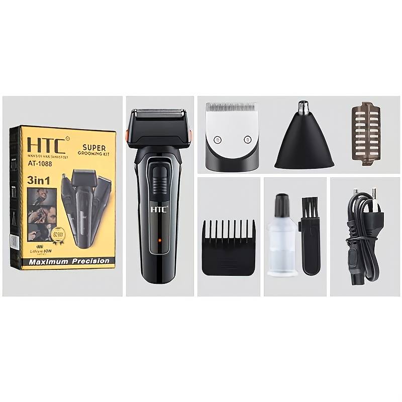 Aparat de bărbierit electric HTC 3 în 1 pentru bărbați