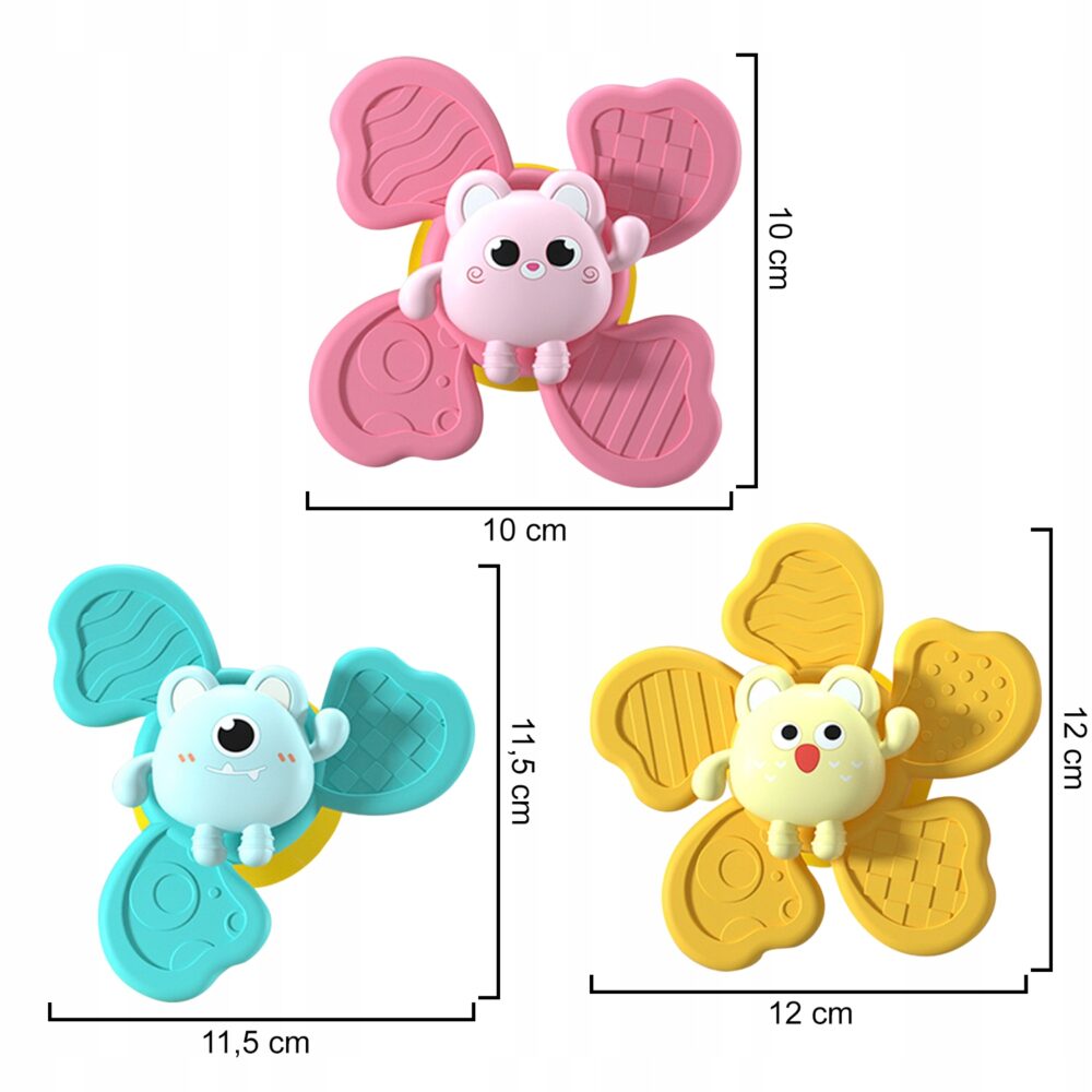 Set 3 jucarii interactive, model "FIDGET SPINNER J001" pentru copii sau bebelusi-2