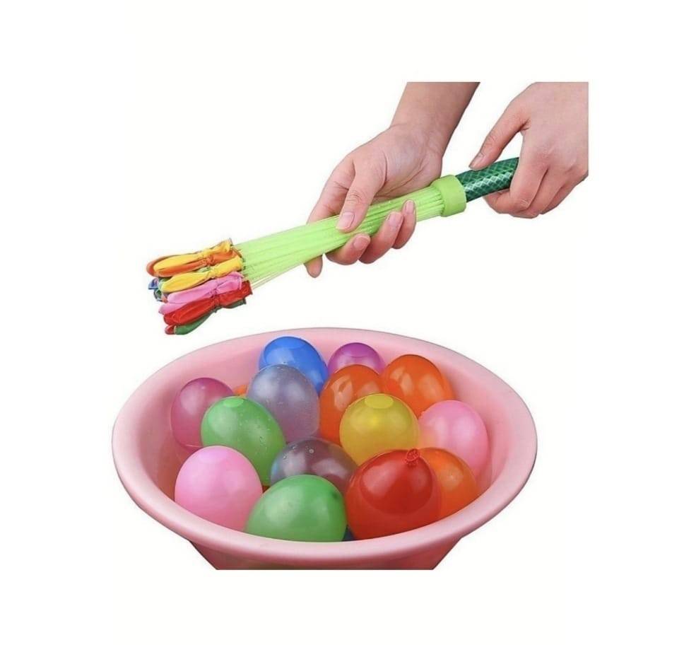 1 Set x 37 Baloane Tip Bombe cu Apă, cu Adaptor Inclus, Multicolor, 3 ani+