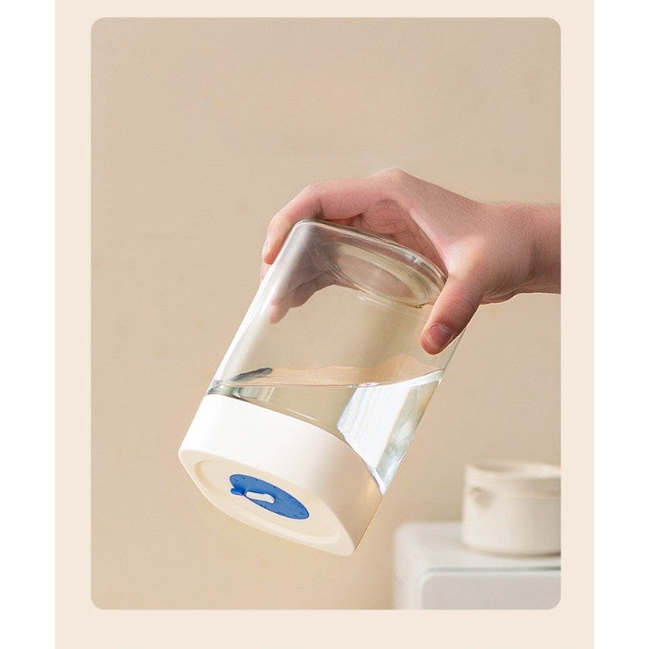 Borcan din Sticla de Inalta Calitate, Flippy, Capac Ermetic, Uz Casnic, Depozitarea Condimentelor sau a Alimentelor Umede si Uscate, 500 mL, 10x10x9 cm, Alb-4