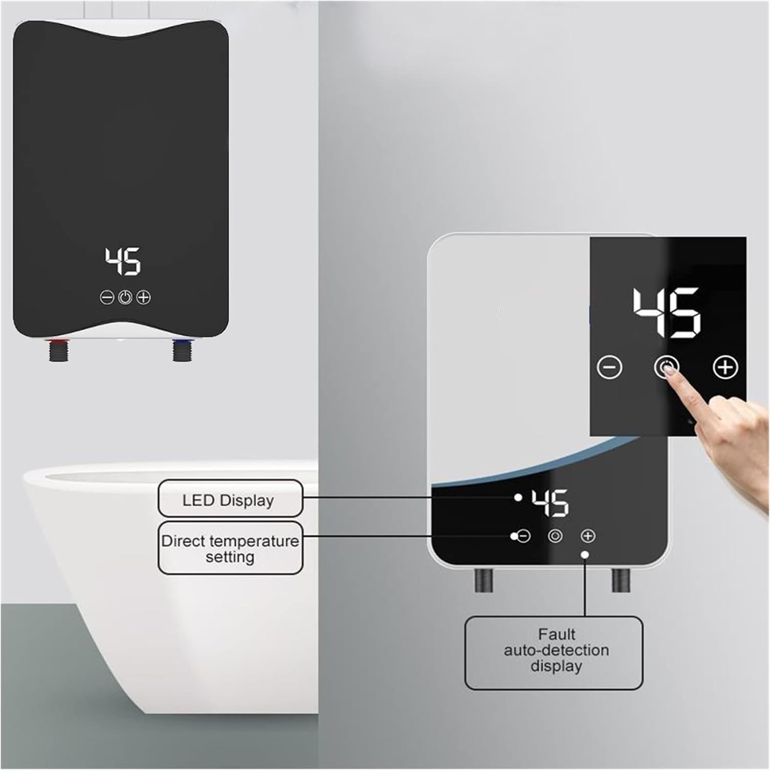 Încălzitor boiler instant de apă electric, inteligent, pentru duș – Rapid și eficient