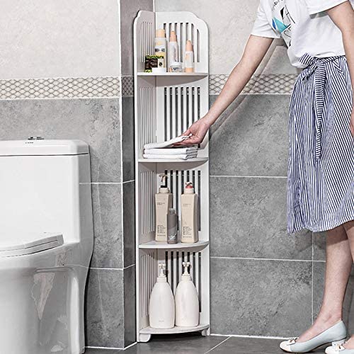 Coltar cu 4 etajere pentru baie