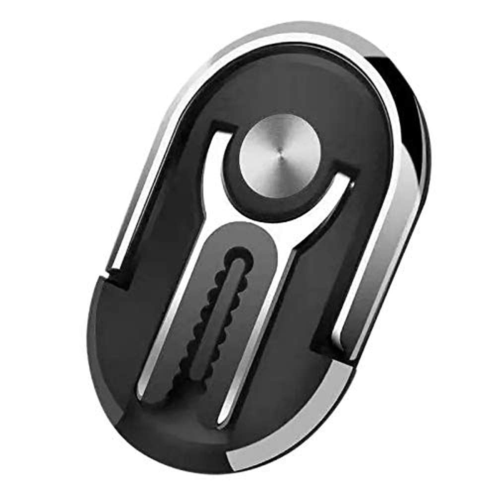 Inel suport telefon 2 in 1, cu adeziv 3M, cu prindere pe ventilatie, negru