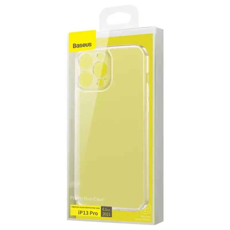 Husă De Protecție Din Sticlă Mată Baseus Pentru IPhone 13 Pro Transparentă