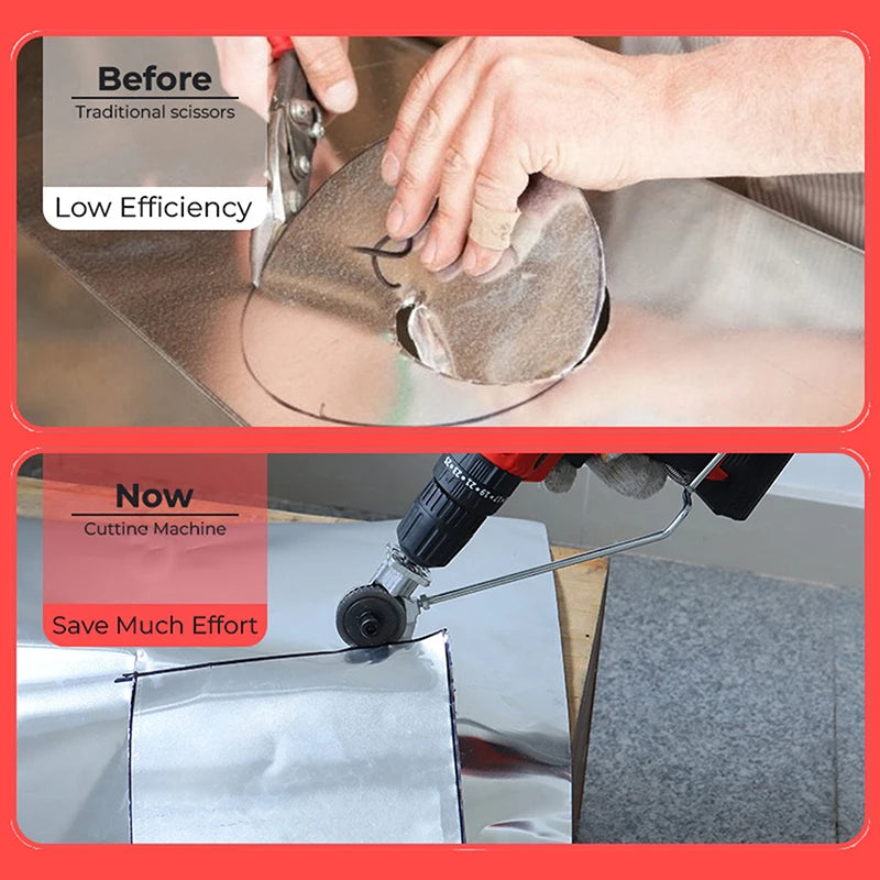 Adaptor pentru bormasina,pentru taiat tabla si materiale fieroase