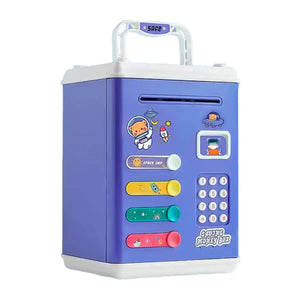 Pușculiță pentru Copii Tip ATM – Cu Cifru și Amprentă Digitală,cod pin