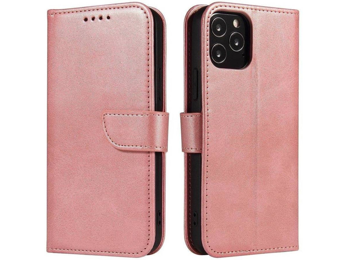 Husă Flip din Piele Ecologică cu Magnet pentru Iphone 11 - roz
