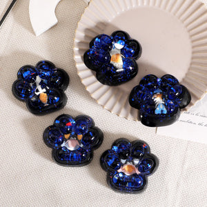 5 Jucarii Antistres Squishy, Flippy, cu Revenire Lenta, Model Cat Paw, 6.5x6.5 cm, 62g, Ambalaj Transparent, 5 Modele, Negru-Albastru-0