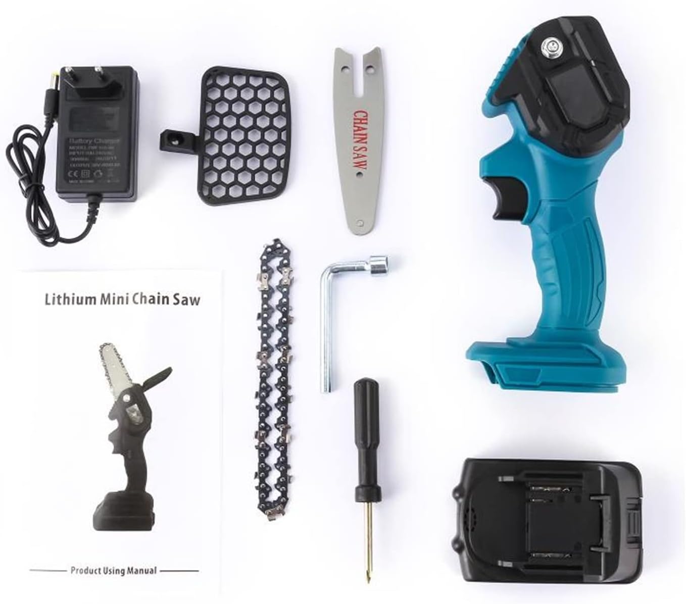 Mini Fierăstrău electric fără fir, cu 2 acumulatori 24V