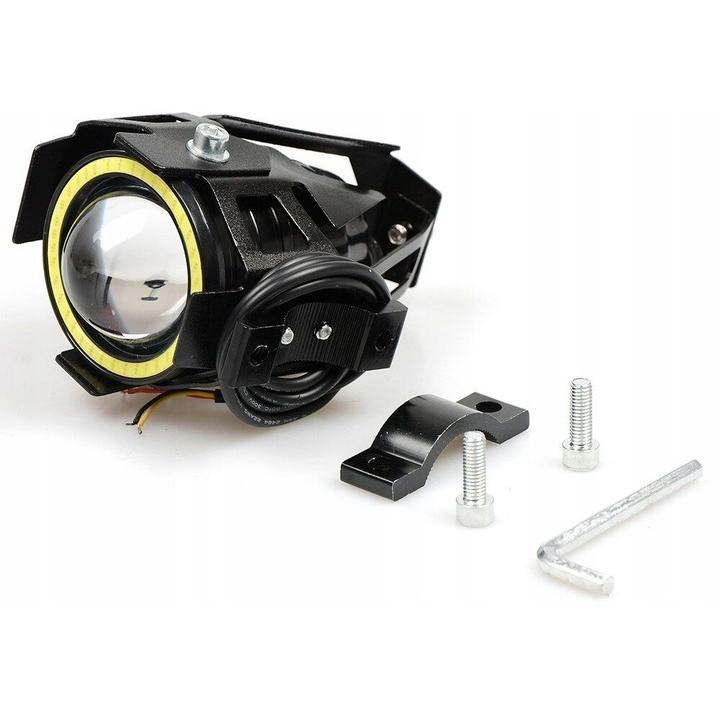 Proiector LED cu Lupa, Angel Eye ALB si Devil Eye RED, alimentare 12V, pentru Off-Road, ATV, SSV, UTV-6