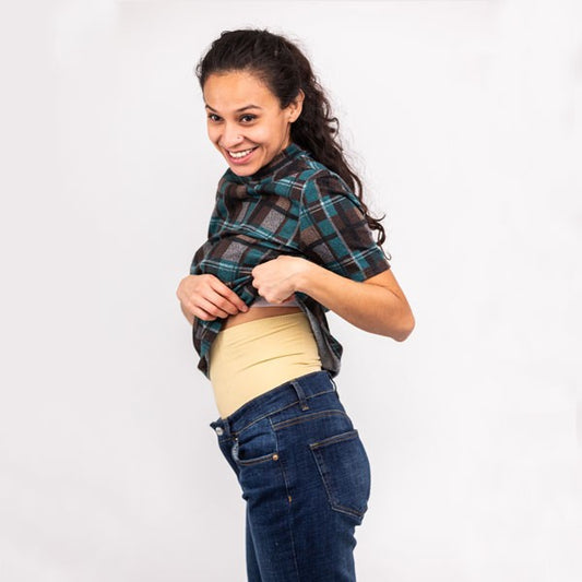 Lenjerie Modelatoare Postpartum, Flippy, cu Talie Inalta, Control al Burții, Compresie Mare, Insertii din Silicon pentru Sustinere, Nude, XS-S-1
